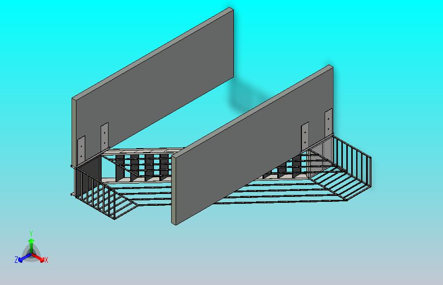 带 U-Be 的钢楼梯