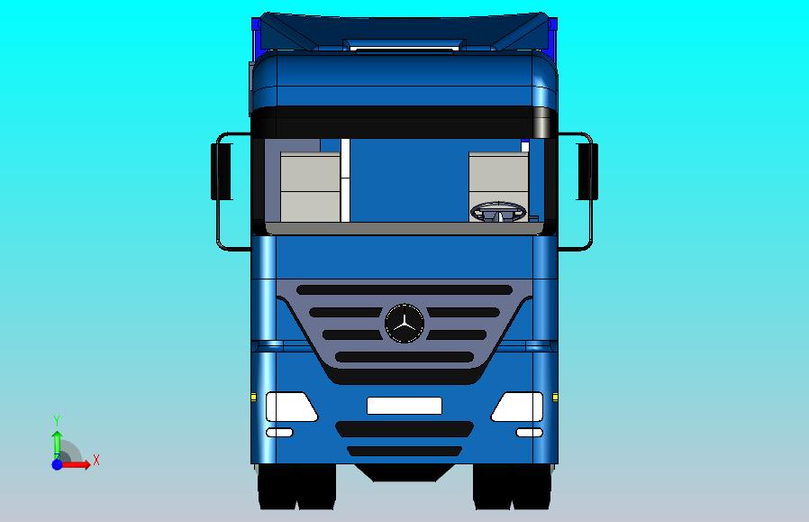 奔驰槽罐卡车模型