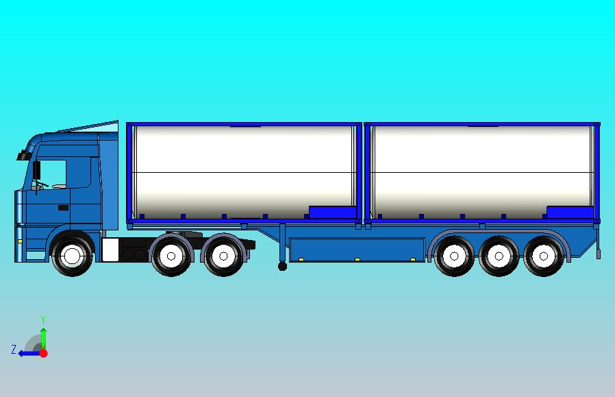 奔驰槽罐卡车模型