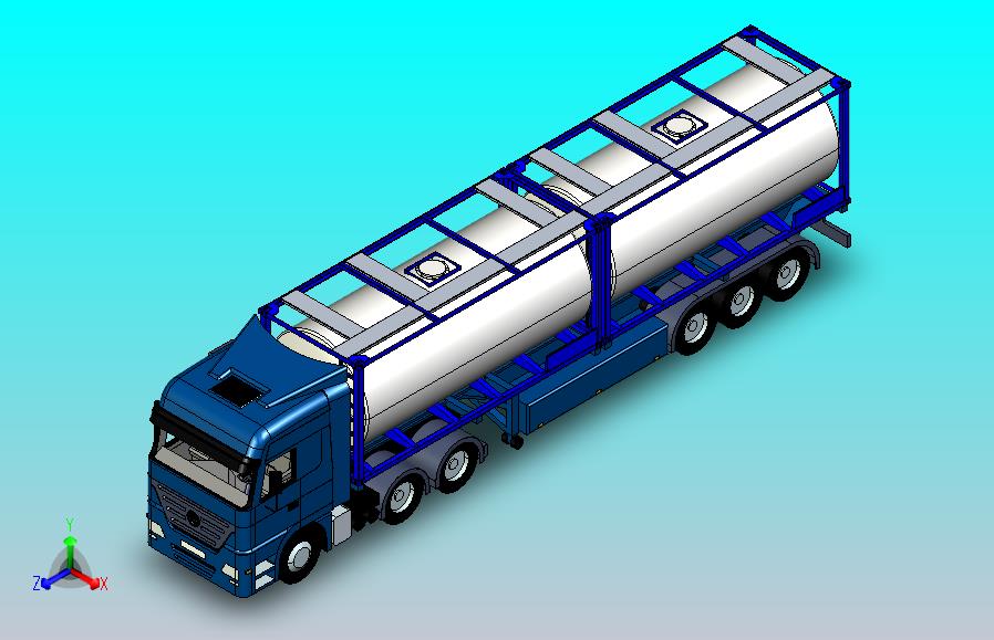 奔驰槽罐卡车模型