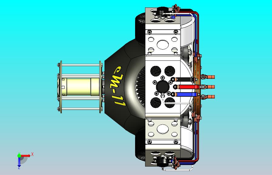 eM-11航空电动发动机模型