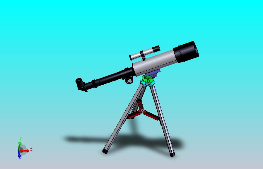 天文望远镜模型（带支架）