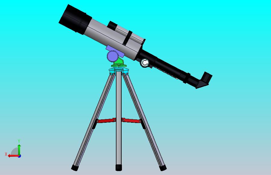 天文望远镜模型（带支架）
