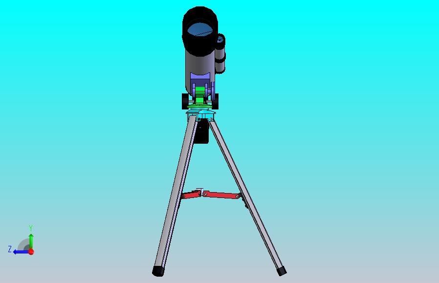 天文望远镜模型（带支架）
