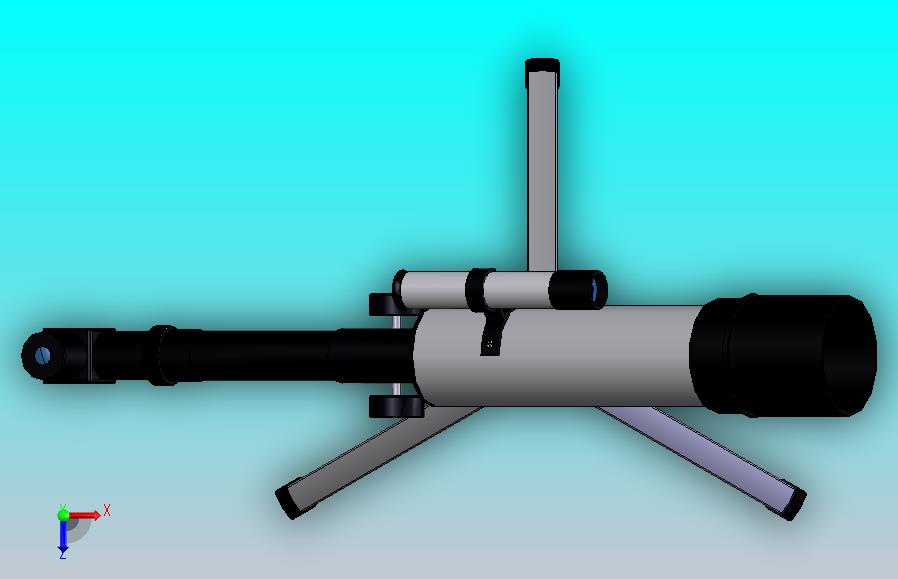 天文望远镜模型（带支架）