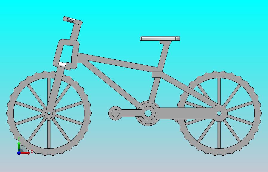 木质拼接齿状自行车装配