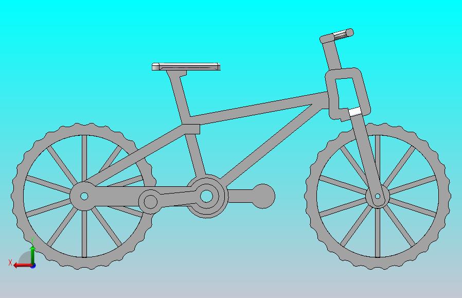 木质拼接齿状自行车装配