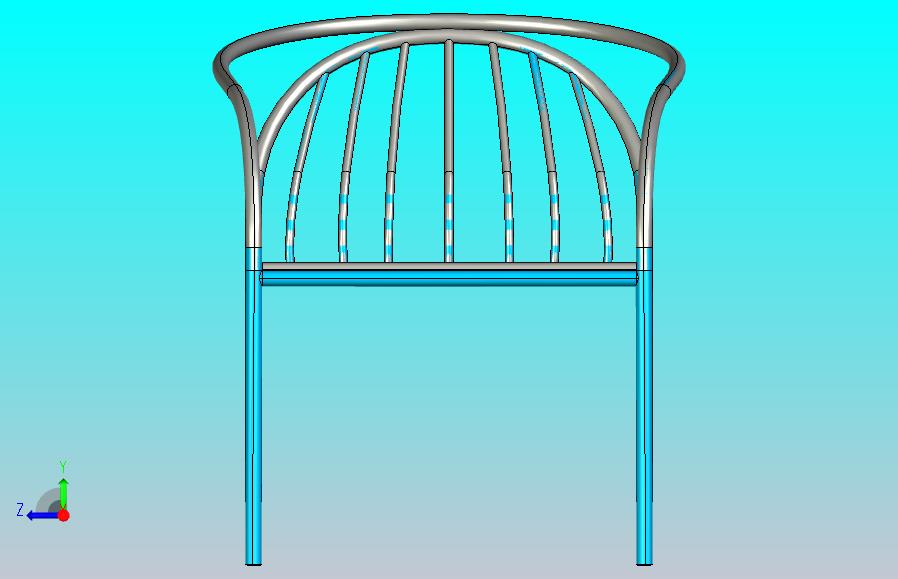椅子三维模型带工程图、渲染图