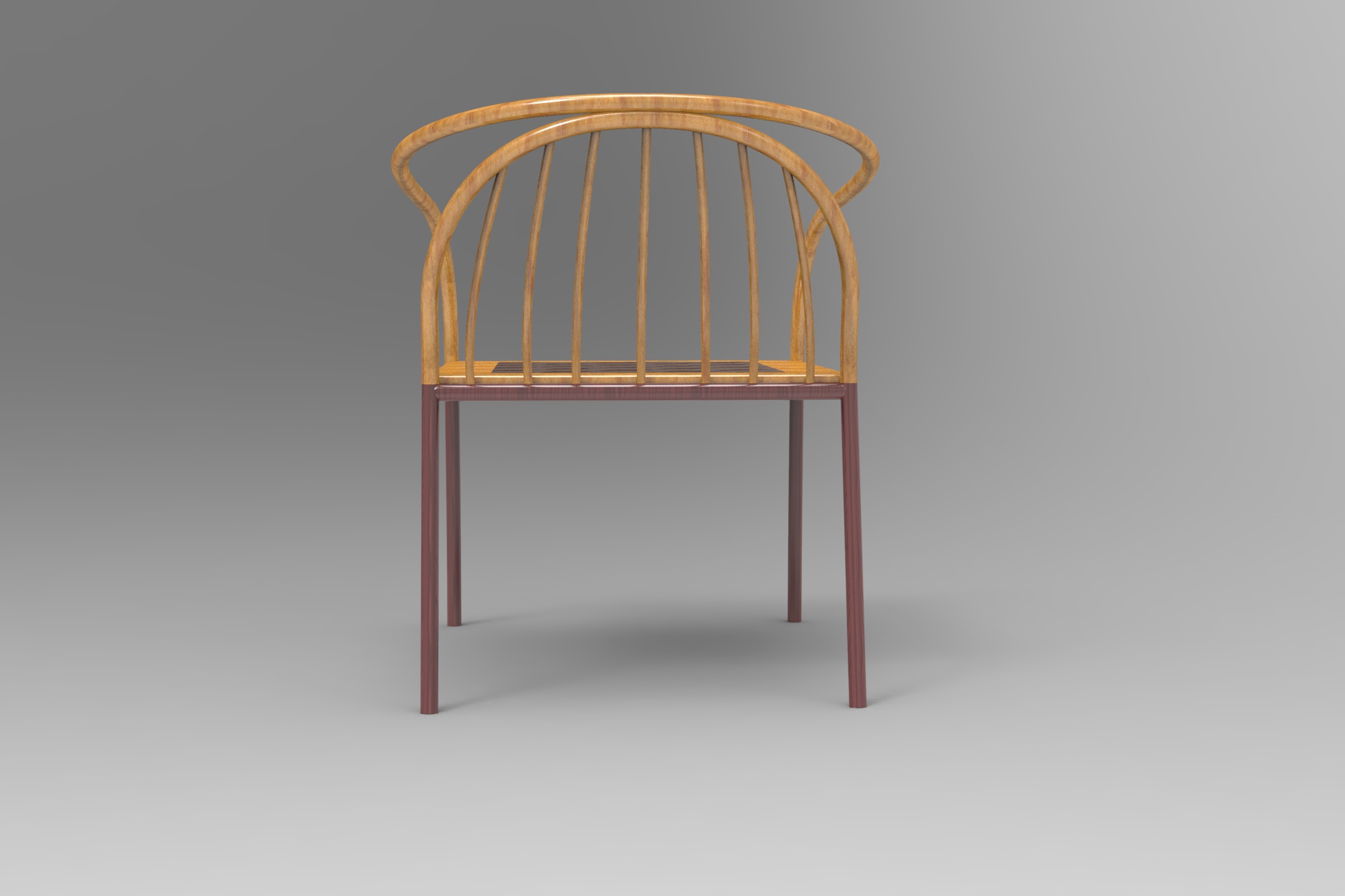 椅子三维模型带工程图、渲染图