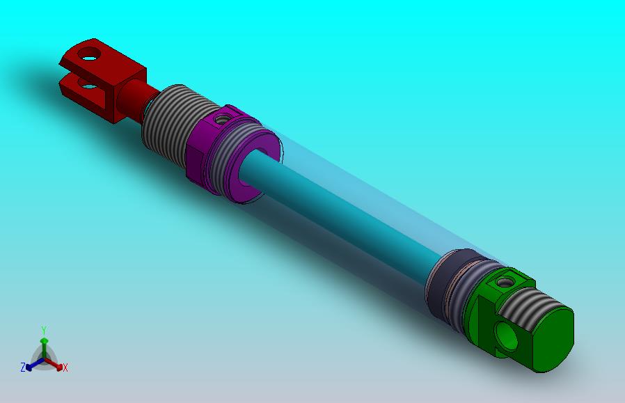螺纹型气动缸(圆形后装)40x18x145毫米