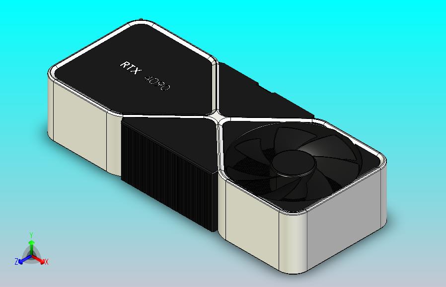 Nvidia RTX 4090 Founders Edition 简化版模型