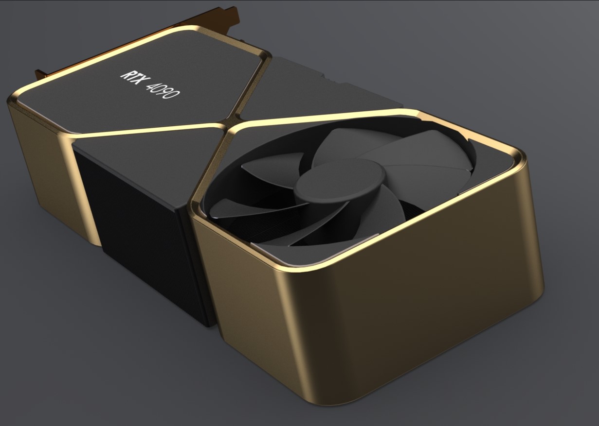Nvidia RTX 4090 Founders Edition 简化版模型