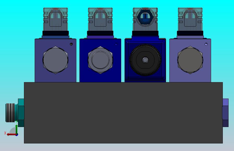 液压块（DGM-3-4E-12-R）（4站）配备4个伊顿（EATON）电磁驱动单向阀（单级）