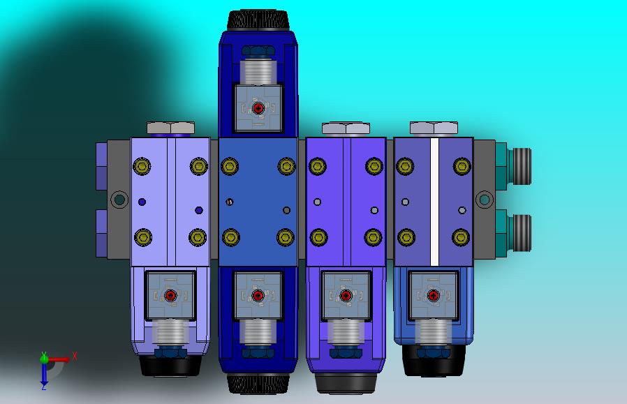 液压块（DGM-3-4E-12-R）（4站）配备4个伊顿（EATON）电磁驱动单向阀（单级）
