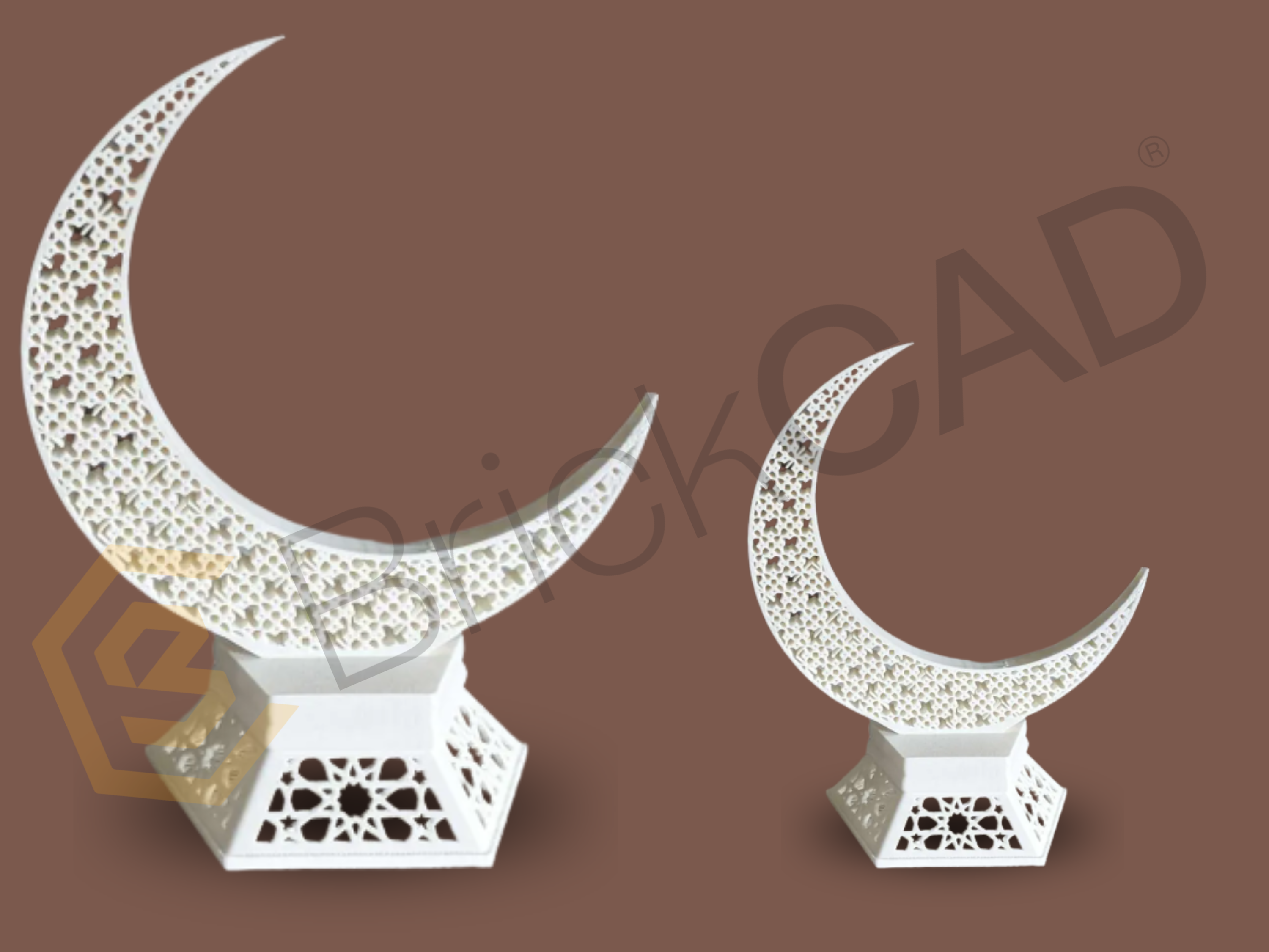 斋月新月——可打印CAD模型