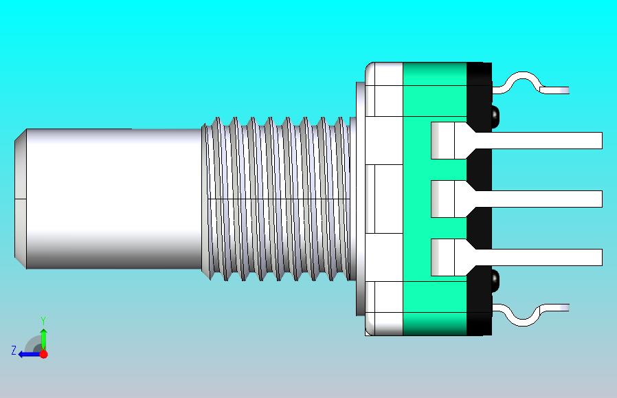 电位器，PCB安装，立式，M7，执行器高度15毫米，总高度21.8毫米