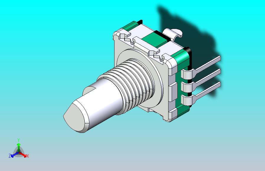 电位器，PCB安装，立式，M7，执行器高度15毫米，总高度21.8毫米