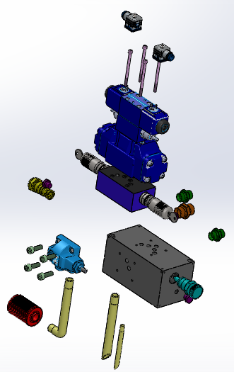 NG10 - 配备EATON阀门的专用液压块（方向阀 - 电磁操作 - 两级）