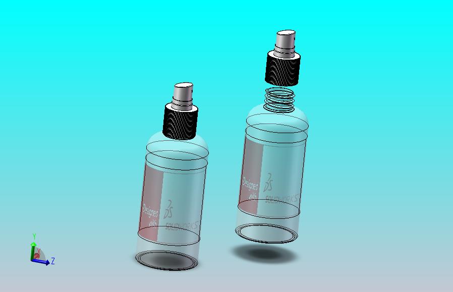 酒精消毒喷雾瓶子装配