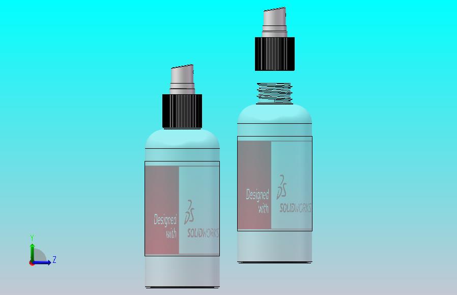 酒精消毒喷雾瓶子装配