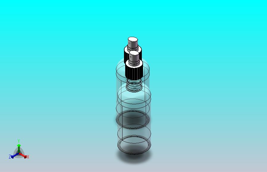 酒精消毒喷雾瓶子装配