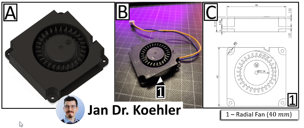 40 毫米径流式风扇 – 电动