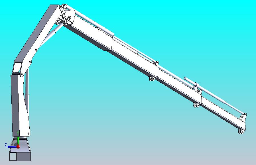 伸缩起重臂模型