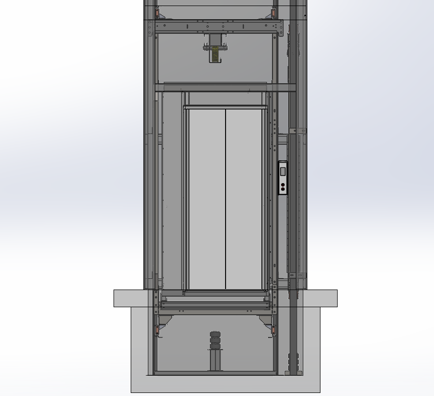 住宅电梯 - 中心开门 - 侧配重