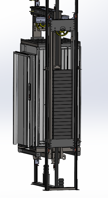 住宅电梯 - 中心开门 - 侧配重