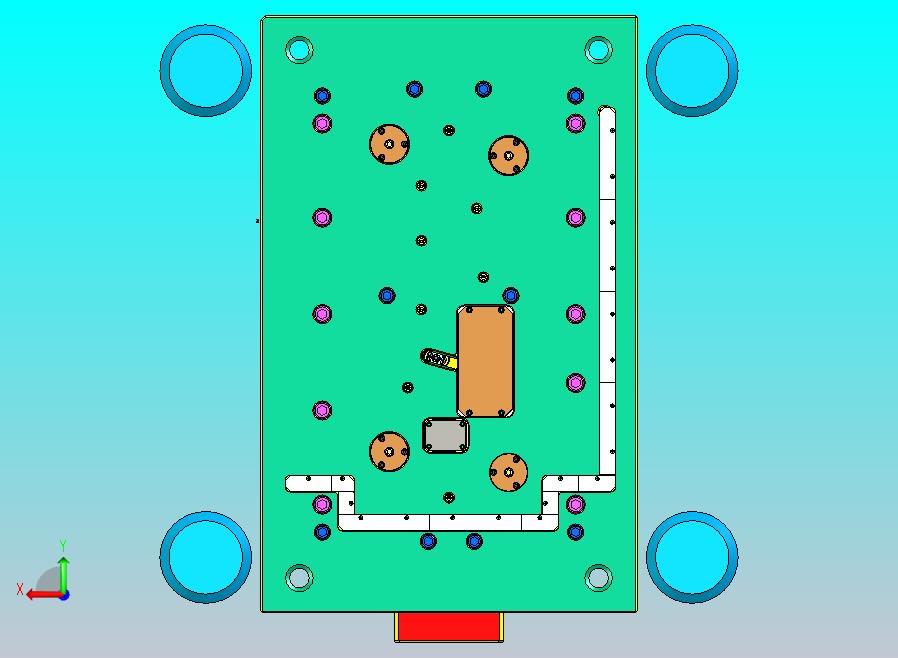 某米汽车仪表台下侧护板塑胶模具