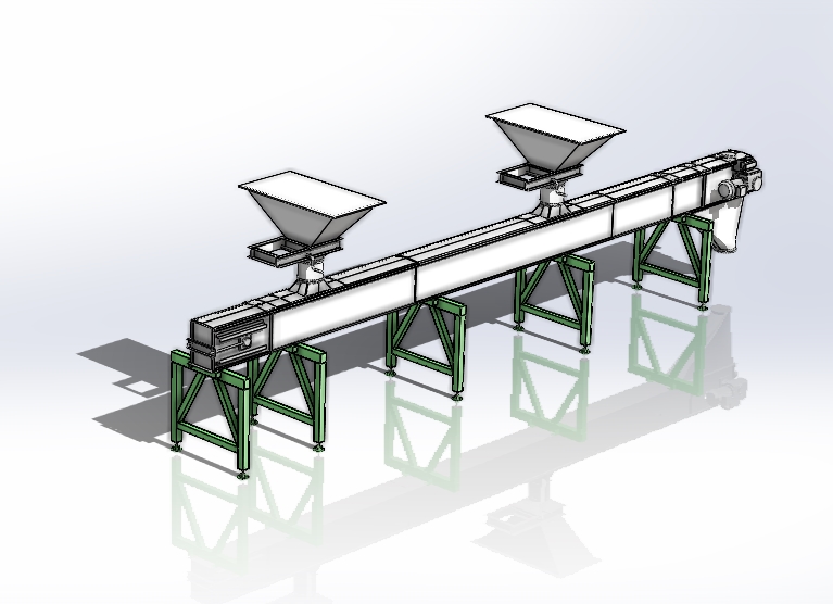 提升机料仓配料器，食品级，谷物。