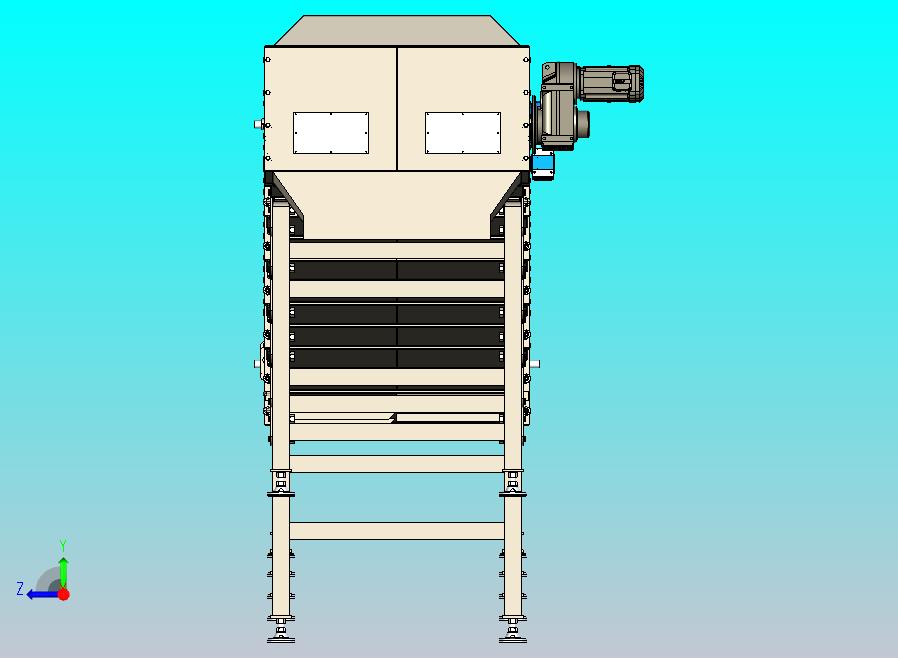 食品卫生材料模块化倾斜输送机。