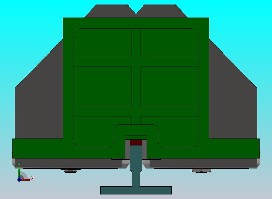 电梯导靴结构（适用于T型导轨）