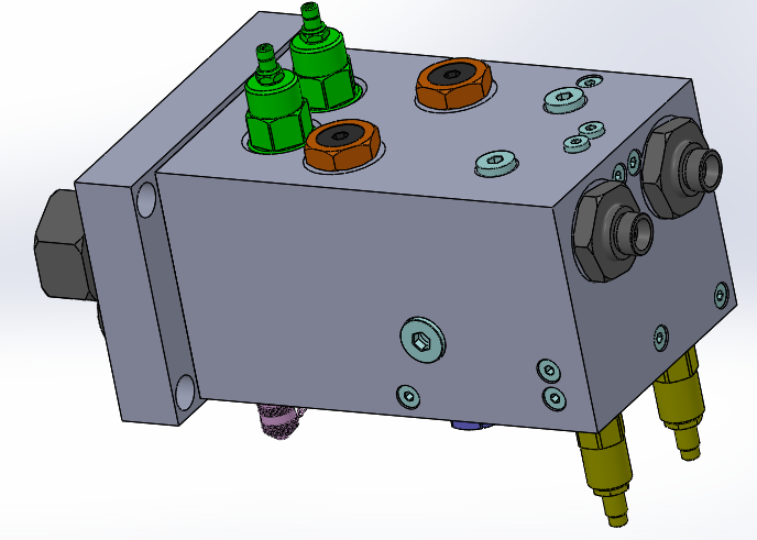 定制液压块，带插装阀腔及所有组件