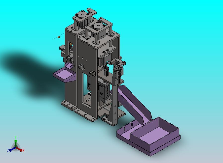电容剪脚折弯机构
