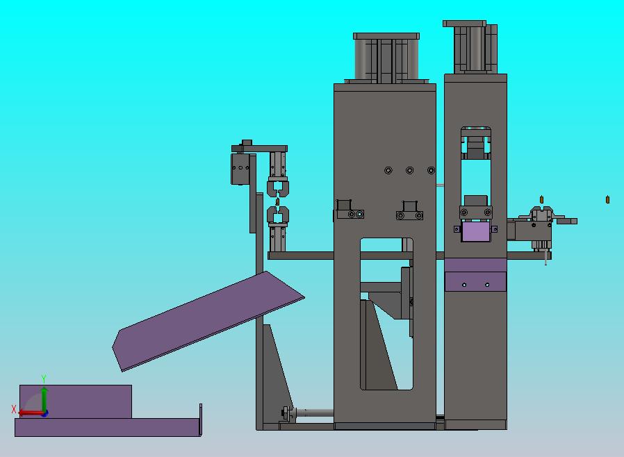 电容剪脚折弯机构