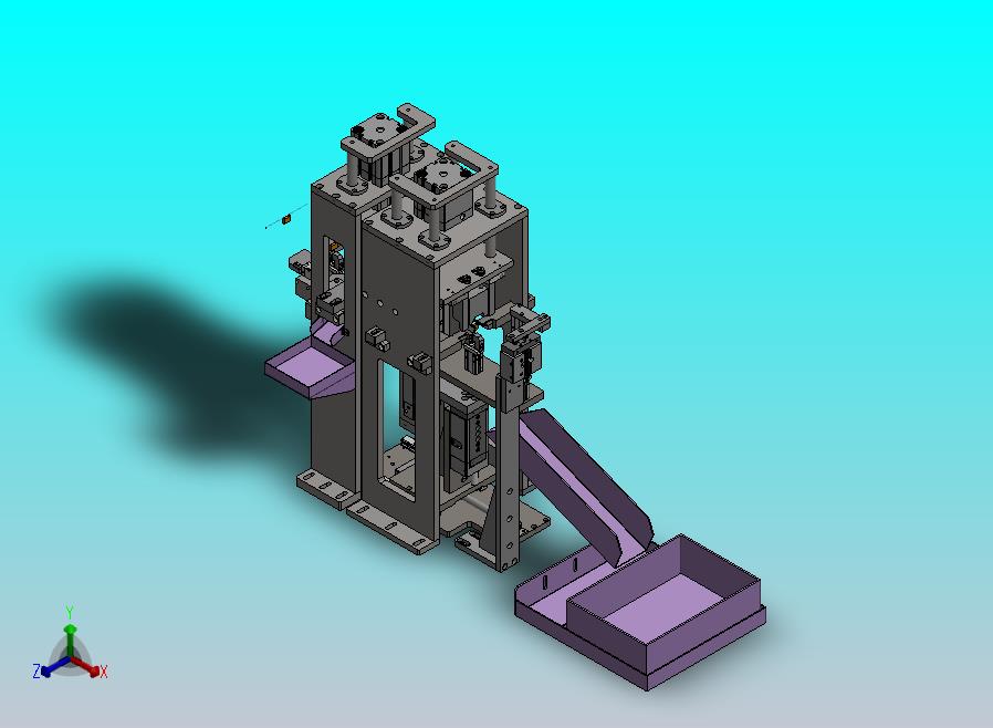 电容剪脚折弯机构
