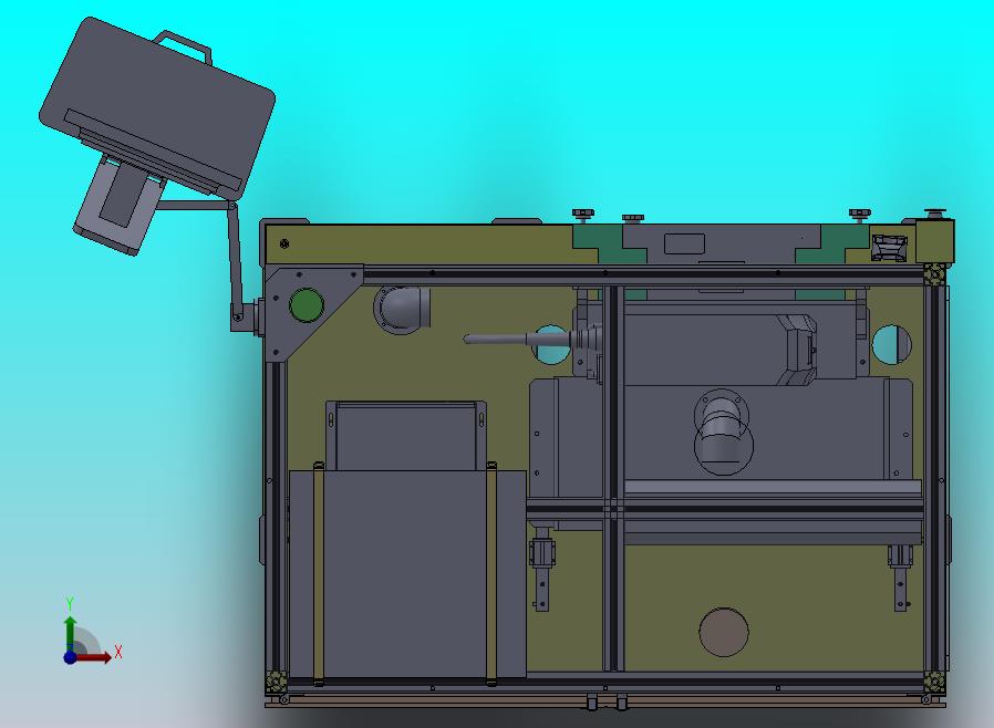 生产线检测打印追溯标签的机架工位3D模型