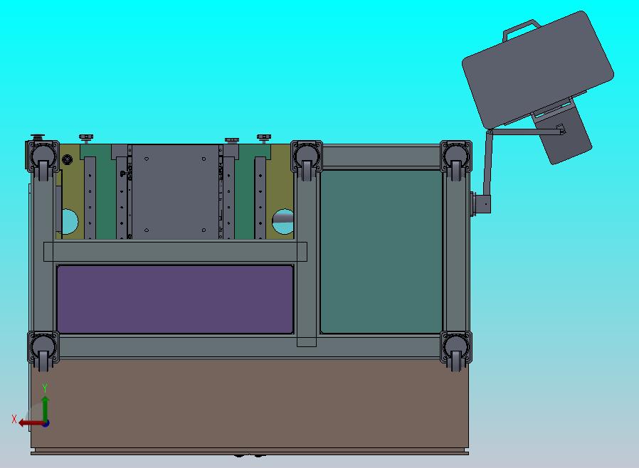 生产线检测打印追溯标签的机架工位3D模型