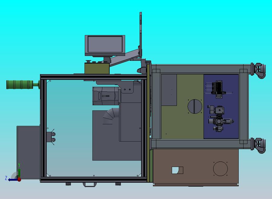 生产线检测打印追溯标签的机架工位3D模型