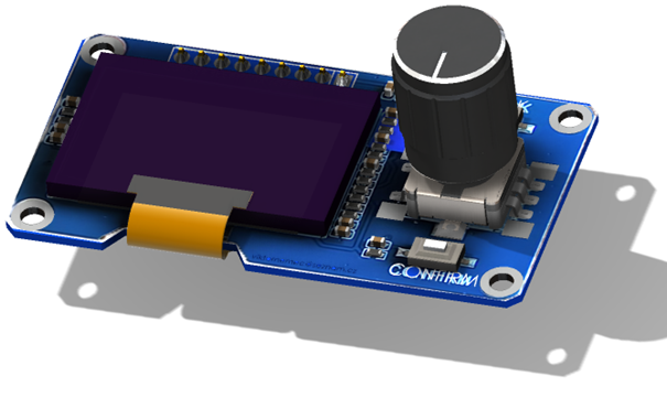 Estardyn 1.3 OLED模块SH1116驱动器，EC11编码器，I2C接口，3.3V，128x64