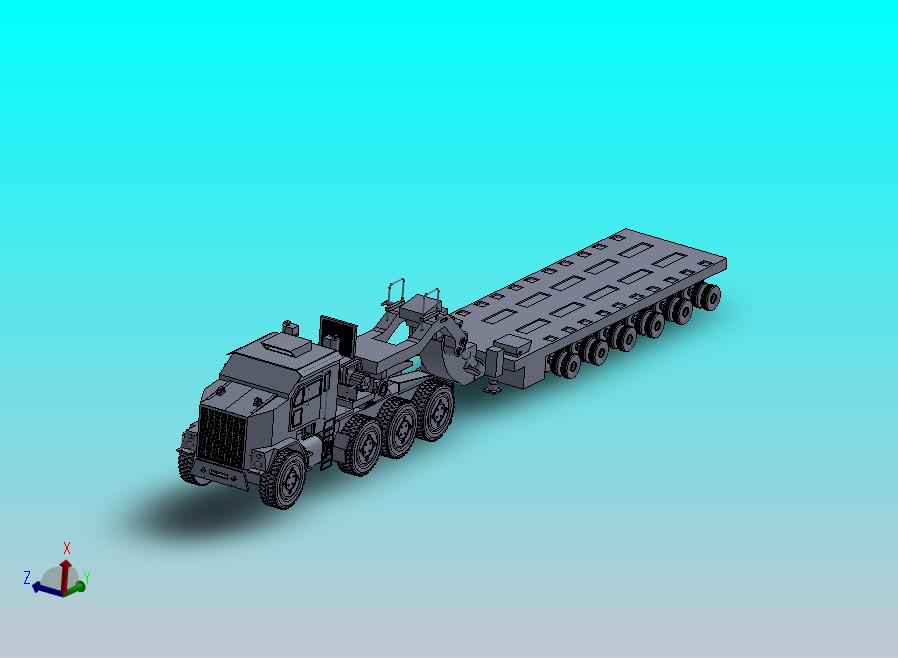 重型设备运输卡车