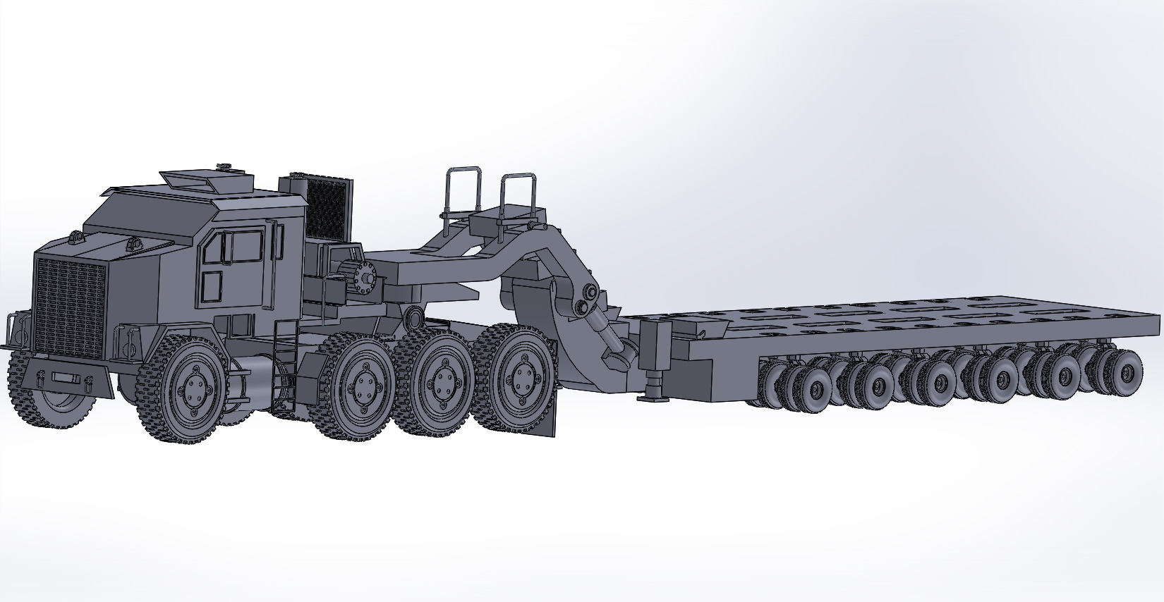 重型设备运输卡车