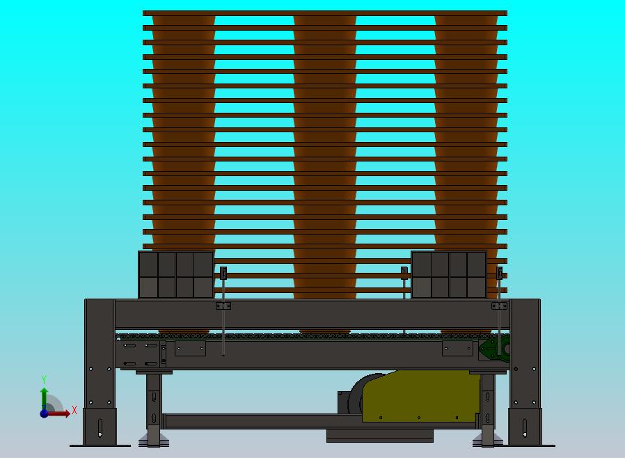 带叉车防撞架的链条输送机