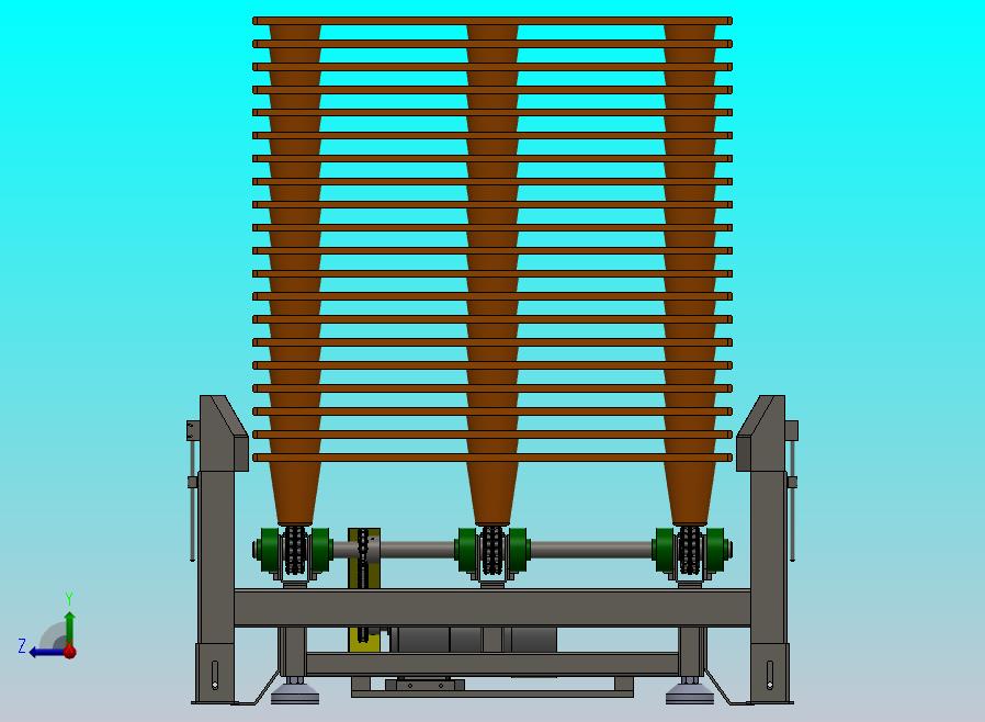带叉车防撞架的链条输送机