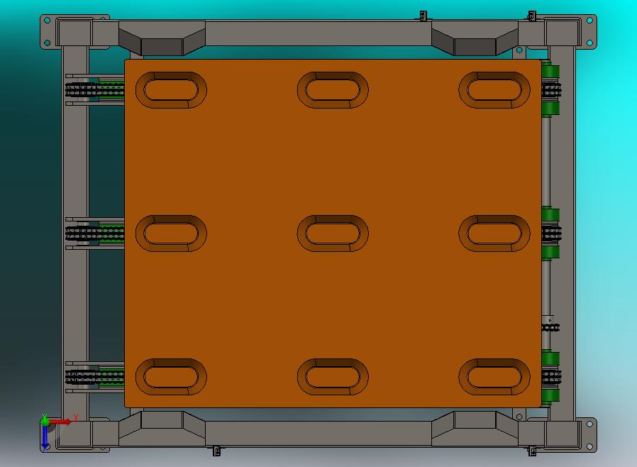 带叉车防撞架的链条输送机