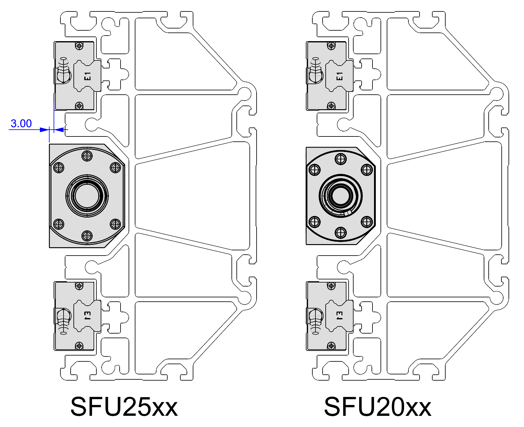 CNC X 轴重型铝型材