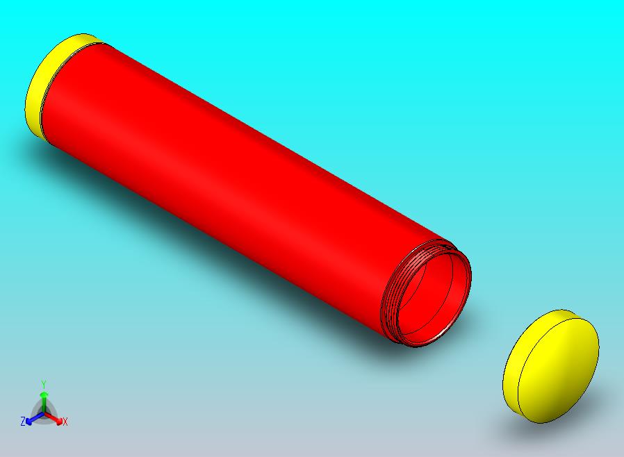 带螺丝的管状容器