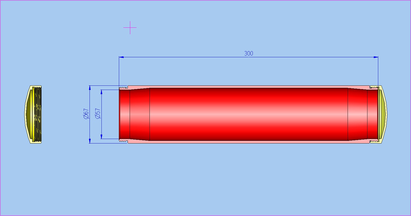 带螺丝的管状容器