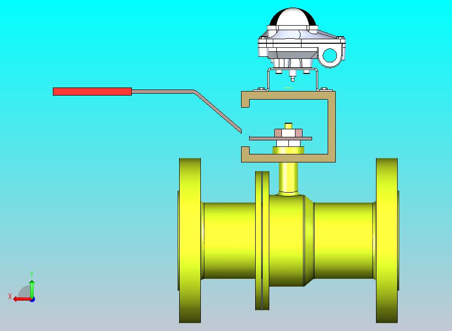 3英寸球阀300#限位开关